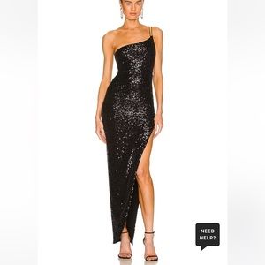 Revolve Nookie Leilani On Shoulder Gown in Black
